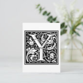 Carte Postale William Morris Alphabet "Y" (Debout devant)