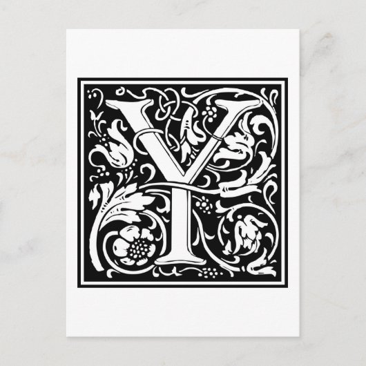 Carte Postale William Morris Alphabet "Y" (Devant)