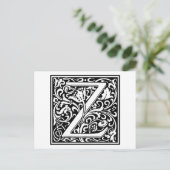 Carte Postale William Morris Alphabet "Z" (Debout devant)