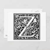 Carte Postale William Morris Alphabet "Z" (Devant / Derrière)