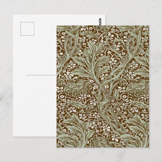 Carte Postale William Morris Arcadia Motif Floral Classique (Devant / Derrière)