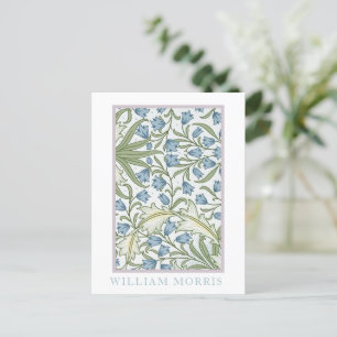 Carte Postale William Morris - Bellflowers : Bleu & Vert Floral