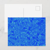 Carte Postale William Morris, bleu indigo, (Devant / Derrière)