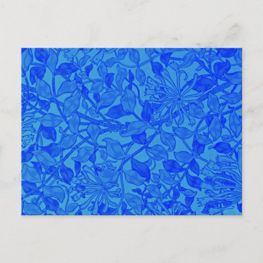 Carte Postale William Morris, bleu indigo, (Devant)