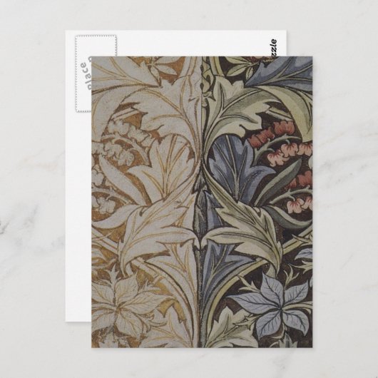 Carte Postale William Morris Bluebell Tapestry Design (Devant / Derrière)