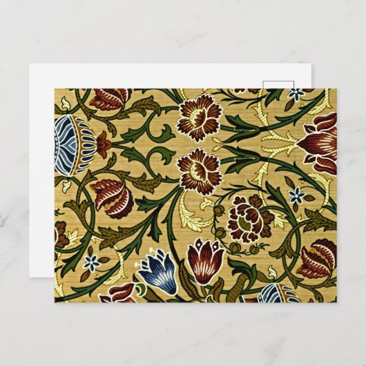 Carte Postale William Morris - Brocade (Devant / Derrière)