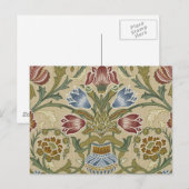 Carte Postale William Morris Brocade Motif de fond d'écran flora (Devant / Derrière)
