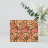 Carte Postale William Morris Chrysanthèmes, Brown et rouille (Debout devant)