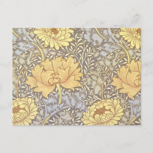 Carte Postale William Morris Chrysanthemum Fleurs maman (Devant)