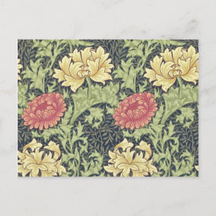 Carte Postale William Morris Chrysanthemum Vintage Floral Art