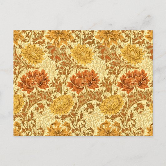 Carte Postale William Morris Chrysanthemums, Or de la moutarde (Devant)