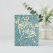 Carte Postale William Morris Classique Tulipe Bleu Floral (Debout devant)