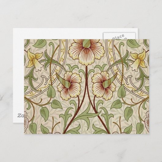 Carte Postale William Morris Daffodil Fond d'écran classique (Devant / Derrière)