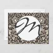 Carte Postale William Morris Daffodil Papier peint floral (Devant / Derrière)