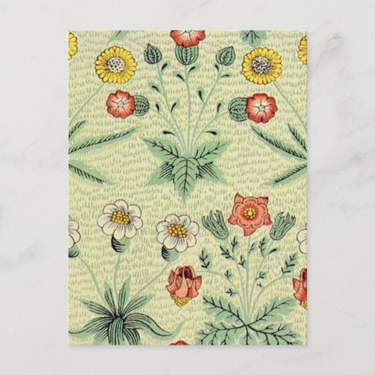Carte Postale William Morris Daisy Floral Fond d'écran Motif (Devant)