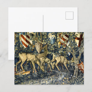 Carte Postale William Morris Deer et Shields dans le royaume ver