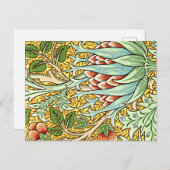 Carte Postale William Morris design, Artichoke (Devant / Derrière)