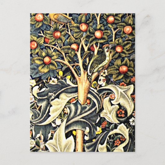Carte Postale William Morris design, Woodpecker (Devant)