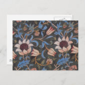 Carte Postale William Morris Evenlode Textile Floral Art (Devant / Derrière)
