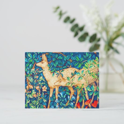 Carte Postale William Morris Forest Deer Tapestry Imprimer (Debout devant)