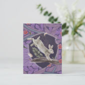 Carte Postale William Morris Forest Rabbit Floral Art (Debout devant)