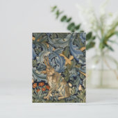 Carte Postale William Morris Forest Rabbit Floral Art (Debout devant)