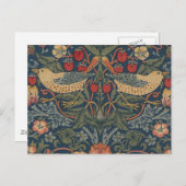 Carte Postale William Morris Fraise Voleurs Oiseaux (Devant / Derrière)