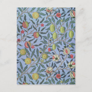 Carte Postale William Morris Fruit grenade bleu ornement