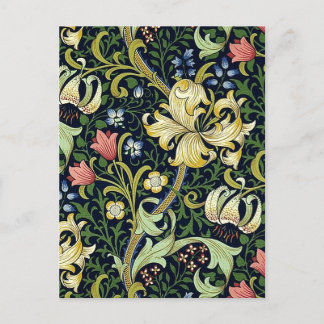 Carte Postale William Morris Golden Lily modèle floral