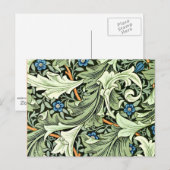 Carte Postale William Morris - Granville, bleu et vert grand (Devant / Derrière)