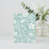 Carte Postale William Morris Grape Motif Turquoise Turquoise (Debout devant)