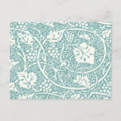 Carte Postale William Morris Grape Motif Turquoise Turquoise (Devant)
