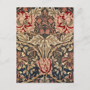 Carte Postale William Morris Honeysuckle Motif Vintage