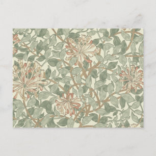 Carte Postale William Morris Honeysuckle Vert Floral