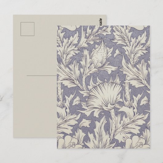 Carte Postale William Morris Horn Poppy Classic Floral (Devant / Derrière)