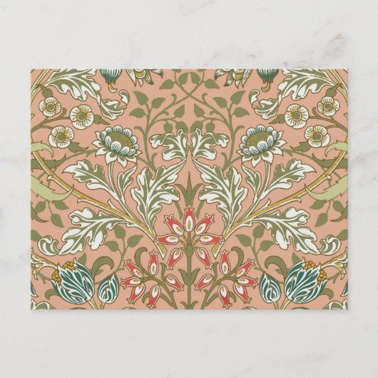 Carte Postale William Morris Hyacinth Flower Rose Art (Devant)