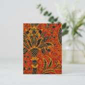 Carte Postale William Morris Inde Floral rouge (Debout devant)