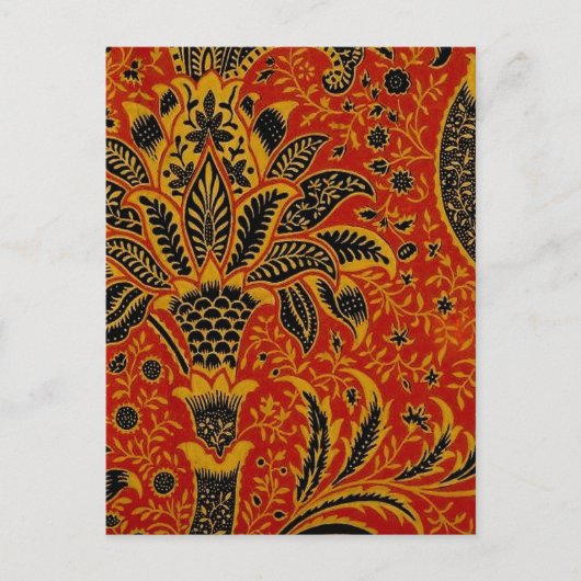 Carte Postale William Morris Inde Floral rouge (Devant)
