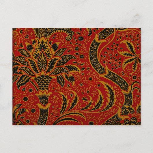 Carte Postale William Morris - Inde, motif vintage (Devant)