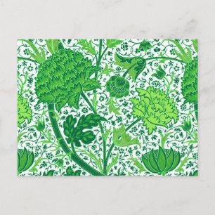 Carte Postale William Morris Jacobean Floral, Vert émeraude