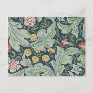 Carte Postale William Morris Leicester Carnation des fleurs Feui