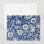 Carte Postale William Morris - Mallow bleu (Devant / Derrière)