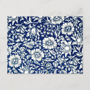 Carte Postale William Morris - Mallow bleu