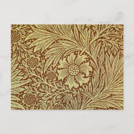 Carte Postale William Morris Marigold Motif de fleurs antiques (Devant)
