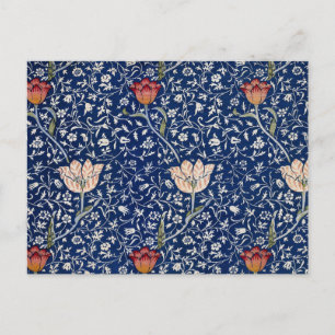 Carte Postale William Morris Medway Tulipe Bleue Florale Art