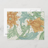 Carte Postale William Morris modèle floral à tige unique (Devant / Derrière)