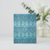 Carte Postale William Morris Motif de lapin Brother en bleu (Debout devant)