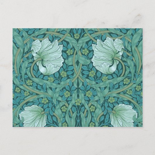 Carte Postale William Morris - Motif de Pimpernel Vert (Devant)