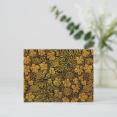 Carte Postale William Morris motif populaire, Floral d'or (Debout devant)