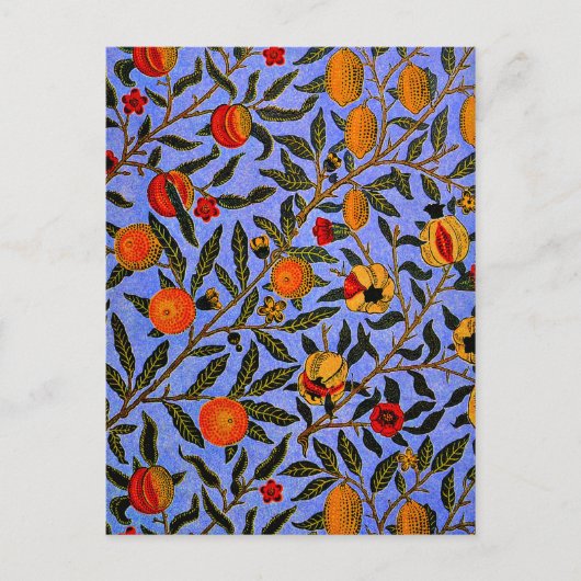 Carte Postale William Morris motif populaire, Fruit (Devant)